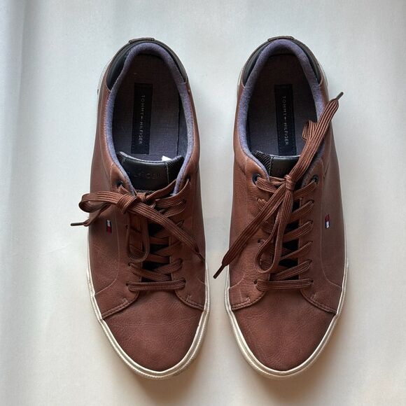 Men's Tommy Hilfiger Men's Sneakers Size 9.5 Brown - Picture 3 of 8